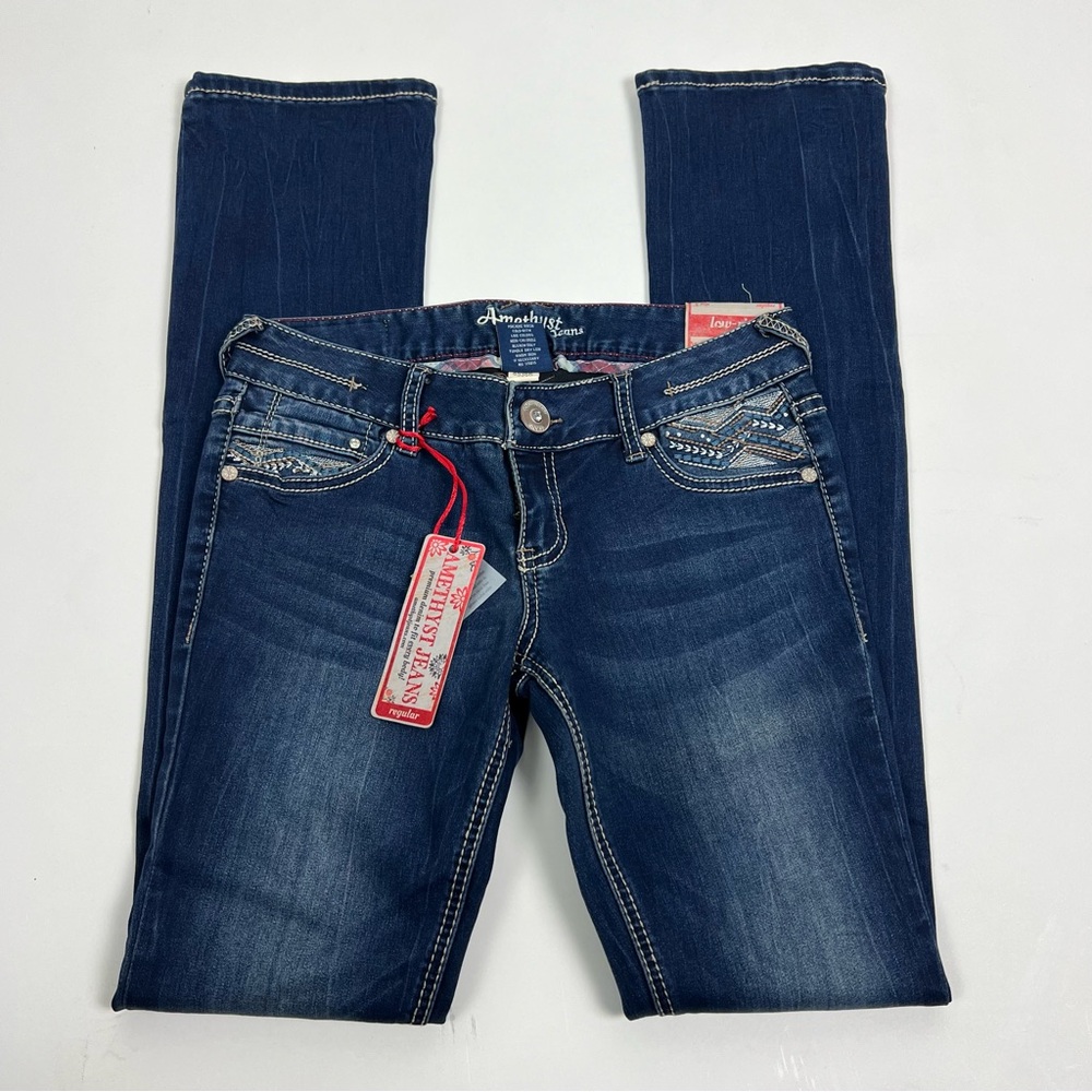 Amethyst Jeans NWT Baby Boot Cut Low Rise Dark Wash Size 5